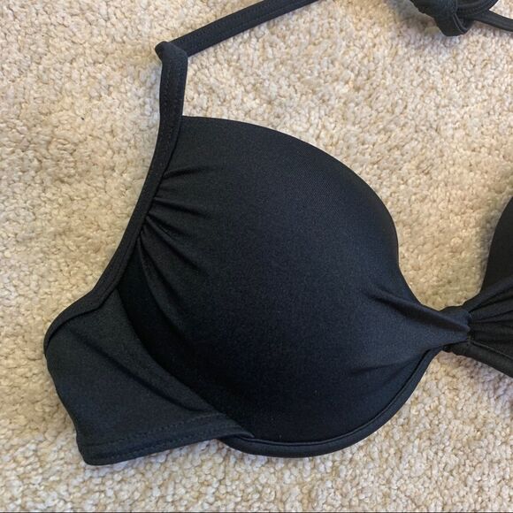 Victoria's SECRET black 
Twist Swim bikini Top Sz 34B🔥 - Picture 3 of 8